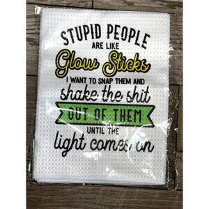 Waffle Towel With Funny Quote Design 15" x 23" By The Crafting Box